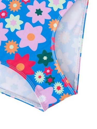 Image of WDIRARA Girl's Floral Print Bikini Set 2 Piece Swimsuits Sleeveless Spaghetti Strap Bathing Suits