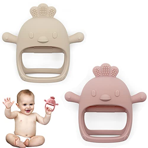 Infatot Baby-Saugspielzeug 0-6 Monate – Aus BPA-freiem Silikon & Holz, Mit Saugnapf, Für Hochstuhl & Reisen