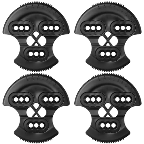 LaRandom 4 Sets Flex 3D Hinge Discs Black Flex Bindings for Snowboard Binding, Ski Binding and Other Winter Sports Equipment with Hinge Systems