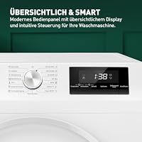 Heinrich´s Waschmaschine | 8kg |15 Programme | 1400 U/min. | Aqua-Stop | LED-Display | inkl. Timer | mit Kindersicherung | langlebiger Inverter Motor | Energieeffizienzklasse A | weiß – Ansicht 4