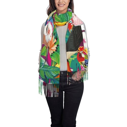 Foulards noir oiseaux tropicaux pour égayer une tenue terne sans changer de garde-robe