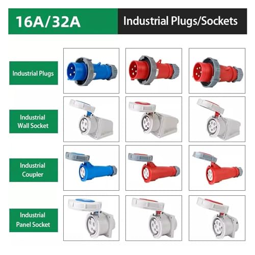 Conector impermeable IP67 de 16A con carcasa ignifuga de nailon 2