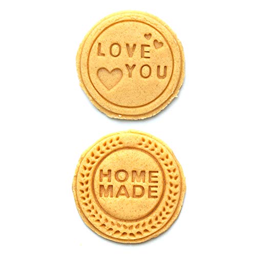 Premium Cutout Cookie Stamp Set - Silicone Embossing Tool For Cookies With Charming Homemade And Love Designs #TOP1