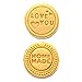 Cutout Cookie Stamp - Silicone Embossing Tool, 2 Designs, Homemade/Love, Cookis Stamps, 0460