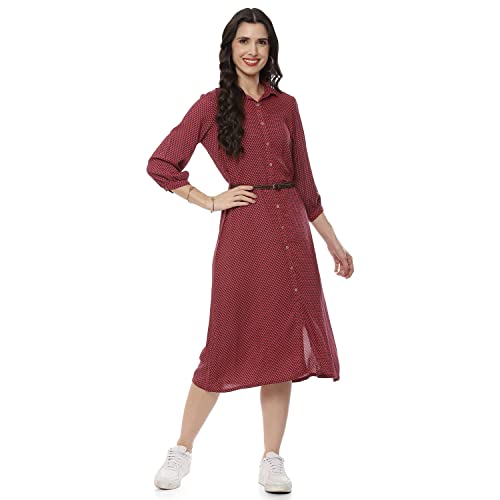 Image of Rangriti Fuchsia Liva Straight Dress for Women