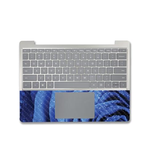 Image of MightySkins Carbon Fiber Skin Compatible with Microsoft Surface Laptop Go 3 (2023) Full Wrap Kit - Rose Closeup | Protective, Durable Textured Carbon Fiber Finish | Made in The USA