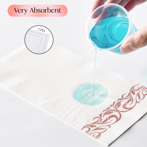 image for Vplus 400 Pack Paper Napkins Guest Towels Disposable Premium Quality 3