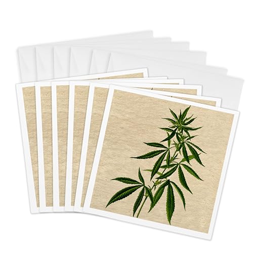 Cartes de vœux cannabis vintage 3dRose Gc_314191_1 pour éviter les messages banals et fades