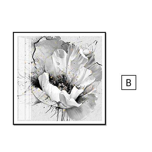 Toile fleur rose art moderne aquarelle bleue pour raviver un mur vide