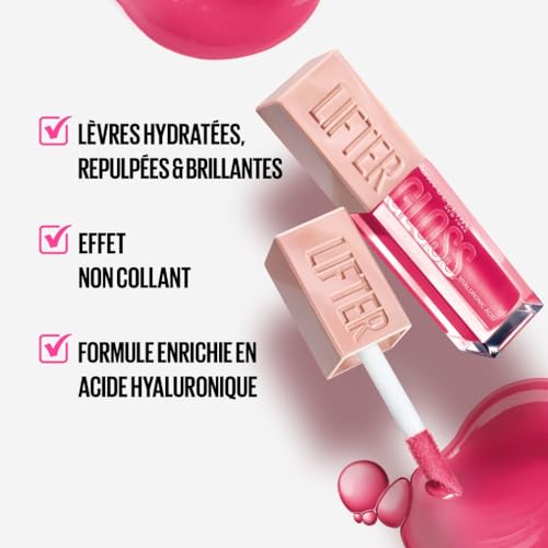 Gloss À Lèvres Hydratant Et Brillance Teinte Bubblegum 024 Lifter Maybelline New York Le Gloss - vue 5