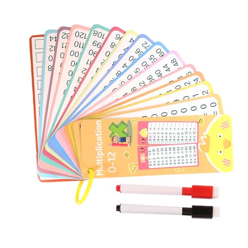 Additionssubtraktions -Flash -Karten, Flash -Karten Math - Addition Subtraction Multiplication Division Spiel,Trockener Löschen doppelseitiger Bildungsloch -Lochkarten für Kindergarten im Klassenzimme