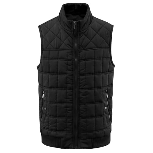 Vest homme plaid avec col montant et rembourrage en duvet ZDJSWJ