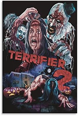 BJI Movies Wall Art Films Halloween Terrifier 2 Demon Clown Poster Prints Poster Decorative Painting Canvas Wall Art Room Posters Office Decorations 16x24inch(40x60cm)