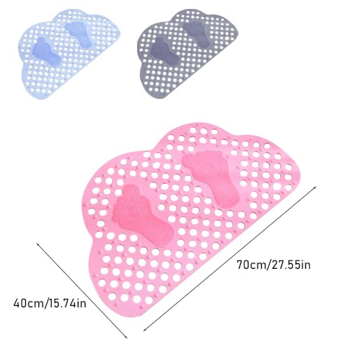 Qinnliiop FHDD-YD-BLUE Non Slip Bathtub Mat 28 X 16 Massage Shower Safety Mat, Mildew Resitant Shower Mats thumb #4