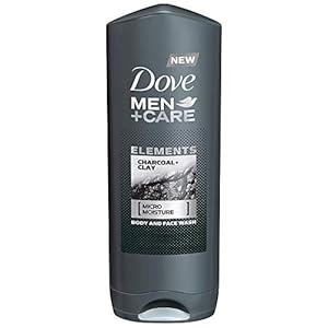 Dove Men + Care Elements Body Wash, Charcoal and Clay, 13.5 Ounce (Pack of 3)