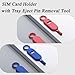 2 Pcs SIM Card Holder with Tray Eject Pin Removal Tool Needle Opener Ejector for Smartphone (Blue and Red)