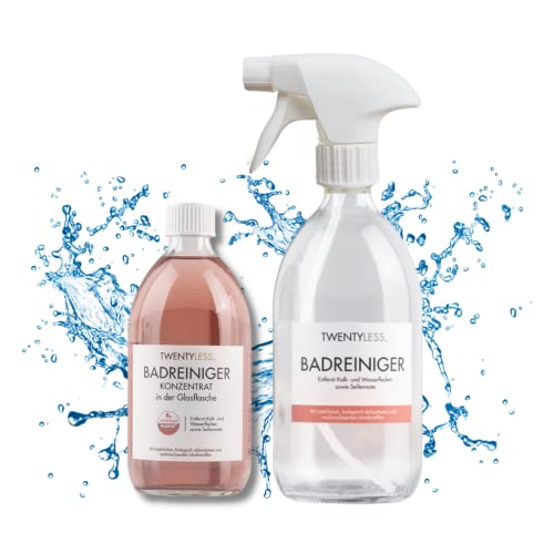 NACHHALTIGER Badreiniger, Konzentrat in Glasflaschen + Glassprühflasche, aus der Höhle der Löwen, WC Reiniger, Kalkreiniger, 250ml Konzentrat Cover