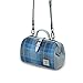 Islander The Medium Doctor Bag for Women, Harris Tweed & Vegan Leather (Blue Tartan)