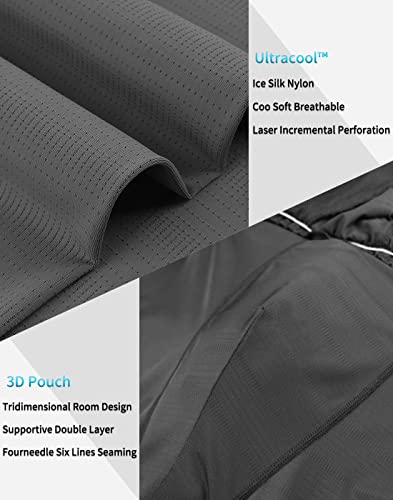 Lucowee Mens Swim Trunks With Compression Liner Lined Swim Shorts Zipper Pocket Shirt Loop Quick Dry Upf 50+ Stretchy 7 Inch Inseam Bathing Suit Swimsuits Black X-Large #TOP5