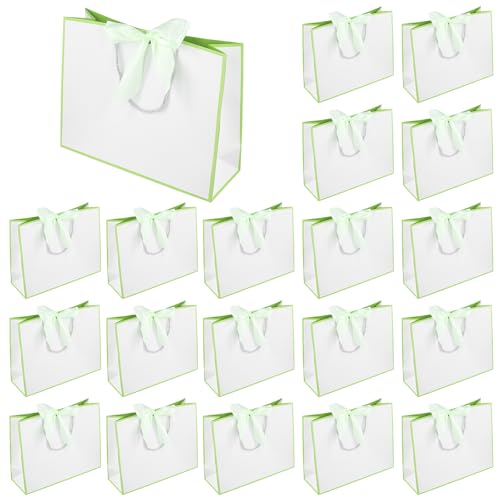 Sacs cadeaux en papier SINJEUN durables avec ruban pour emballer facilement