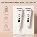 hommova 2 in 1 Women's Epilator – Cordless Rechargeable Hair Removal Device with 2 Speeds & LCD Display, Wet/Dry Use for Face Legs Underarms and Bikini Line (1 Pack)