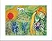 Marc Chagall - Lovers - Poster Kunstdruck Art Print - Größe 80x60 cm