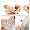 Pin Backs, Locking Pin Backs, 30 Pieces Metal Keepers Clasp Needle Back Lock Flat Head clamp Badge Fastener Tie Tack Lapel Brooch Enamel Lapel Pins Lock and DIY Crafts,Without Needle - Sliver #4