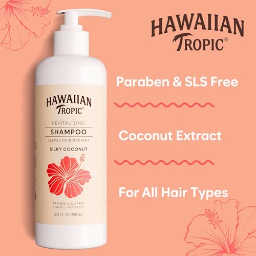 Hawaiian Tropic Shampoo, 5 Pack, 12.8 fl oz Pump Bottles, SLS & SLES Free Hair Shampoo, 64 fl oz Total, Bulk Shampoo for Hotels and Guest Bathrooms - image 2