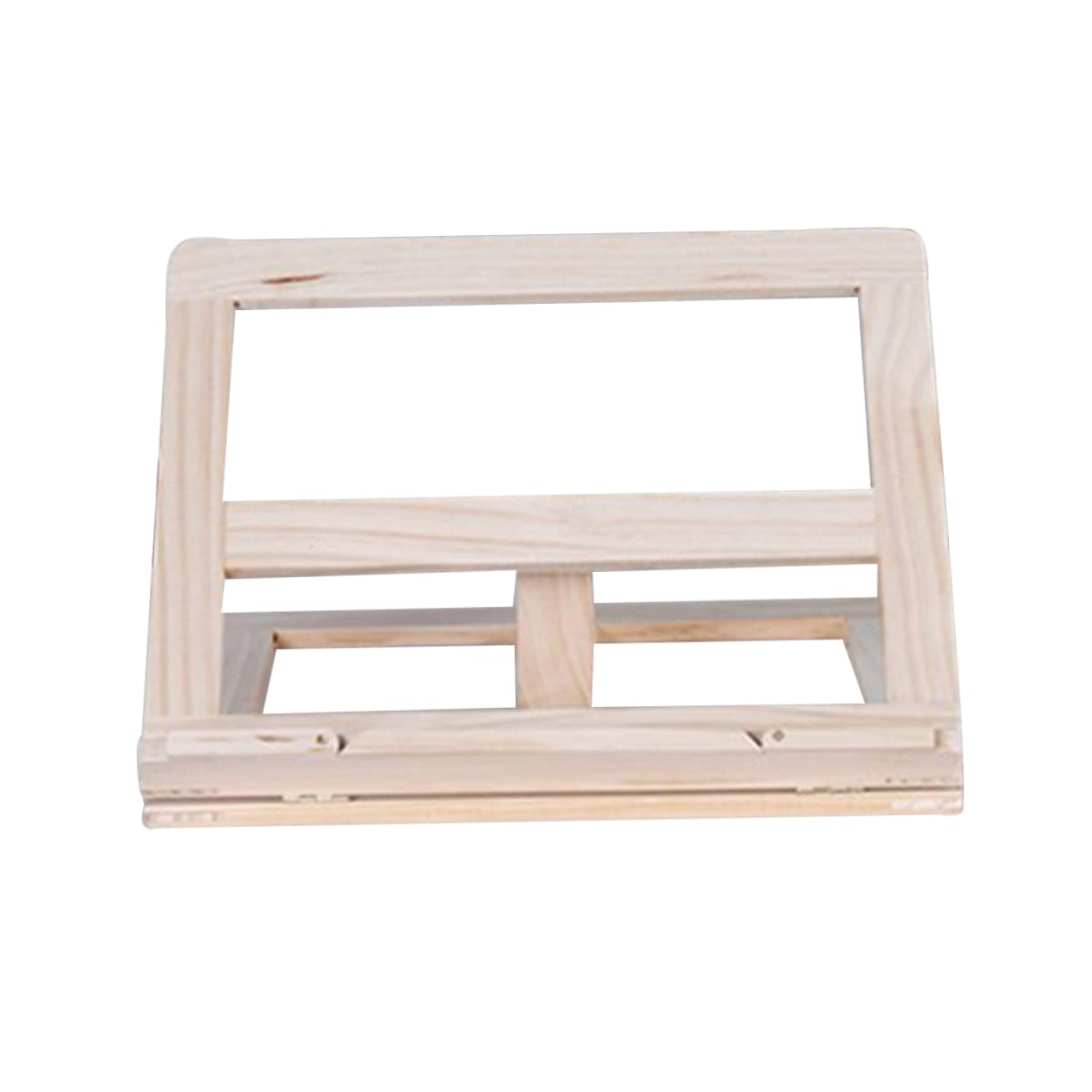 DOITOOL Wooden Bookshelf Reading Bracket Portable Book Stand for Tablets Music and Cookbooks with Tilt Angles for Home Office Dorm Library Use