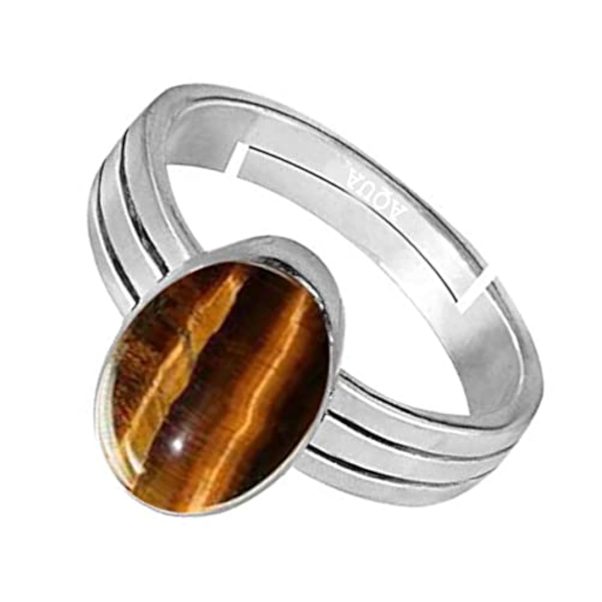 Tiger Eye Adjustable Ring for Men in 925 Sterling Silver
