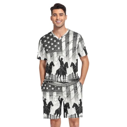 Camisa de pijama para hombre GuoChe con diseño de caballo de rodeo para regalar