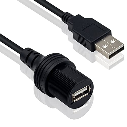Cable USB 2.0 con hebilla de fijación para montaje empotrado en salpicaderos 2