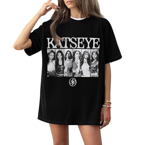Graphic Tees for Women Katseye Shirt Crewneck Short Sleeve Tops