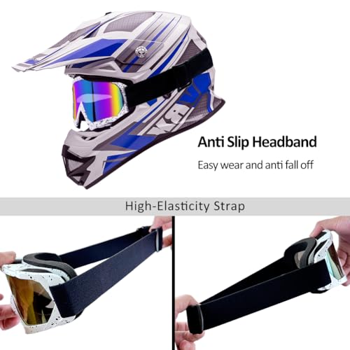 image for 4-FQ Dirt Bike Goggles ATV Motorcycle Gear Motocross Dirtbike Riding R