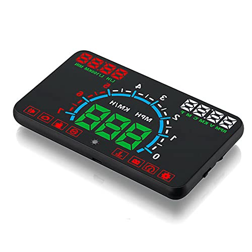 Pantalla frontal universal para coche con interfaz GPS y aviso de exceso de velocidad