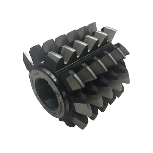 zouzmin Gear Hobbing Cutter High Speed Steel Milling Cutter 20° Pressure Angle Cutting Tool Industrial Supplies 22mm-31mm Bore (M4* a20°)