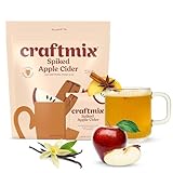 Craftmix Spiked Apple Cider Cocktail & Mocktail Drink Mixer, Skinny Mixes - Water Flavoring Packets - Made With Real Fruit - Vegan, Low-Carb, Low-Sugar, Non-GMO, Dairy Free, Gluten Free, 12 Pack