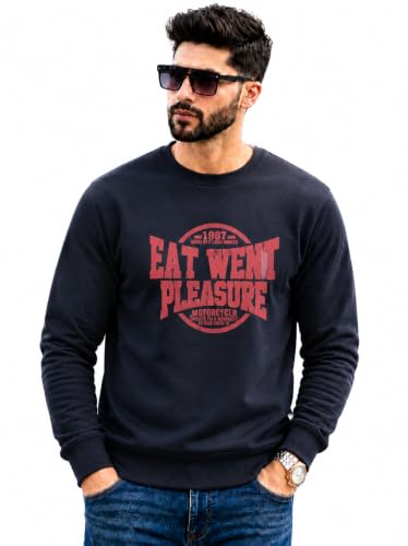 Image of Mack Jonney Men's Printed Fleece Sweatshirt|Full Sleeve Round Neck Winter Sweatshirt for Casual Wear|Travel|Gym & Everyday Style-mj-62