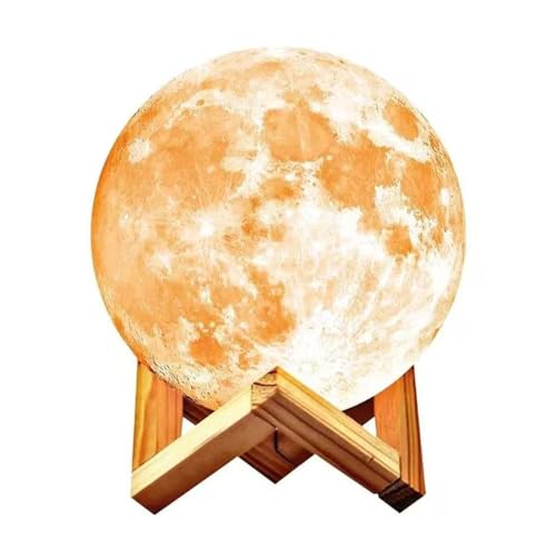 Luminaria 3D Lua Cheia Touch RGB Abajur Decoracao LED USB