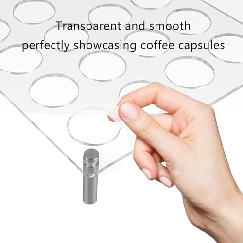 Support dosettes café acrylique portable pour organisation de cuisine