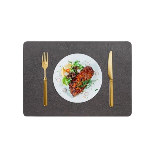 Set de table imperméable Beydodo en cuir PU lavable et réversible double face - 2