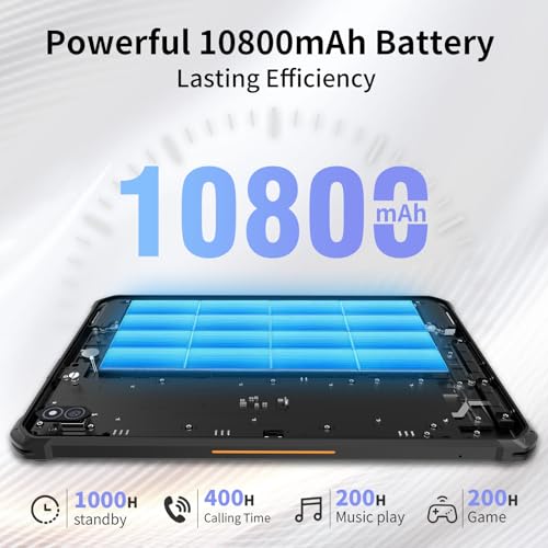 Image of HOTWAV R10 Pro Rugged Tablet 10.1 inch 12000mAh Android 14，6GB+128GB /2TB Expandable，Octa-Core 2.4GHz，16MP+8MP Dual Cam | 700 Nits Sunlight Display，IP68&IP69K Waterproof，Certified for Outdoor