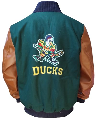 Mighty Ducks Varsity Veste Bleu Vert aux finitions soignées et coutures renforcées