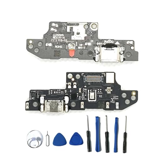 Eutoping Puerto de carga USB para Redmi 9A/9C/10A, conector de base de carga, montaje de placa de repuesto con herramienta