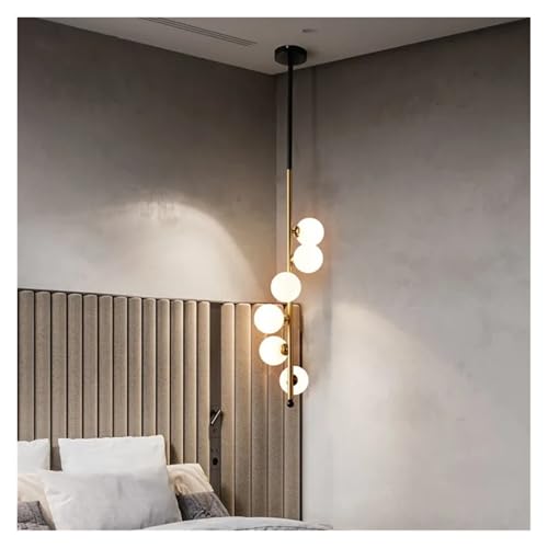 Nordic Minimalist Bedroom Bedside Balcony Glass Decorative Chandelier Living Room,Modern