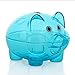 Produktbild DENGC Cartoon Pig Bank Transparent Piggy Bank Geldmünzensammler-Blau