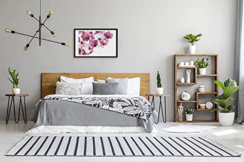 Cadre MDF Tulup 60x40 cm avec affiche d'orchidée pour tableau moderne