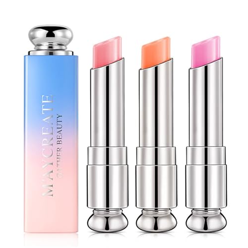 3 Farbwechselnde Lippenstifte Mit Farbverlauf - Pflegender, Feuchtigkeitsspendender, Lang Anhaltender Wasserfester Lippenbalsam - Natürliche Farbe Für Stumpfe Lippen