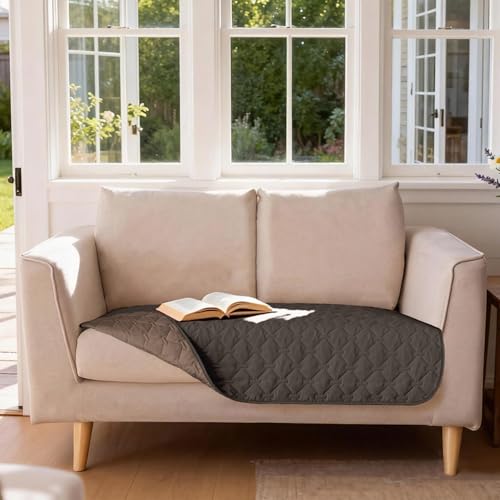 gogobunny 100% Double Sided Waterproof Dog Blanket Soft Pet Bed Cover Reversible Protect Furniture Couch Sofa Car for Puppy Large Dog Cat (Dark Coffee/Light Coffee, 32x53 Inch (Pack of 1)) by gogobunny - Image 4