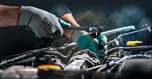 Showa 383 Biodegradable Ebt Nitrile General Purpose Work Glove With Poly Liner, Medium (Pack Of 12 Pair) Green #TOP2